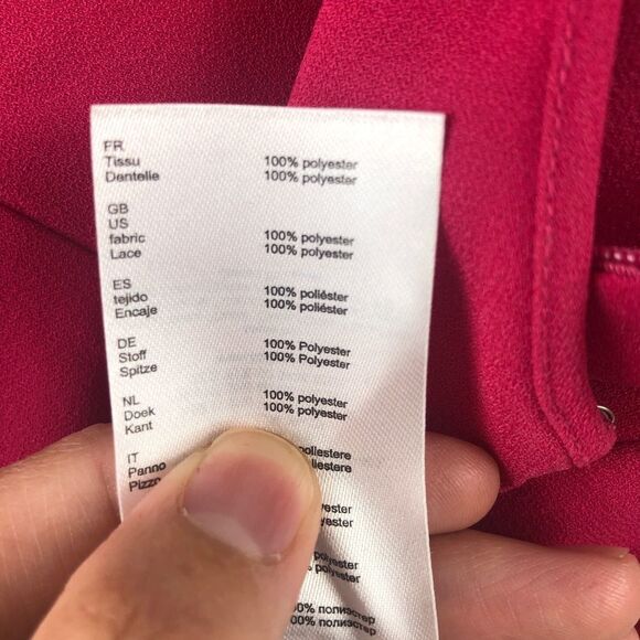 NEW Maje Paris Isadora Fuschia Bloomers Chemise Barbiecore Lace Trim Romper XS/0 - Picture 10 of 11